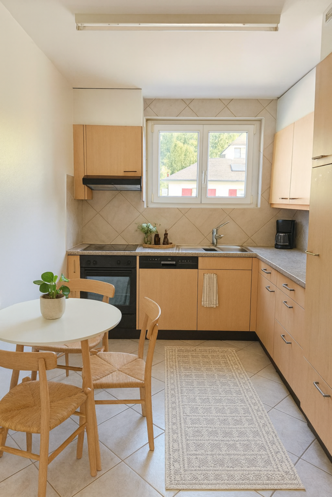 Cuisine chic et moderne avec lumière naturelle